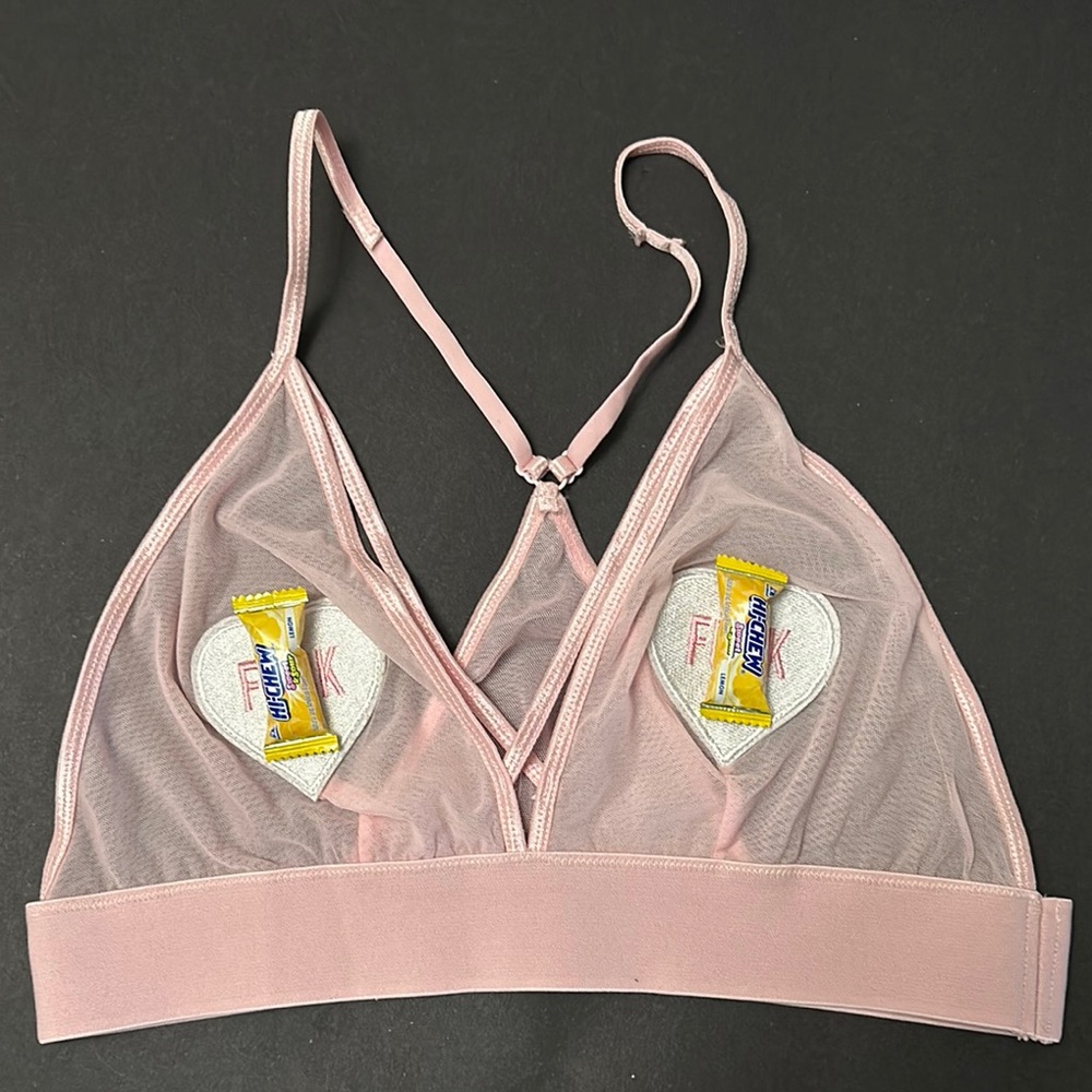 Pink Mesh Bralette